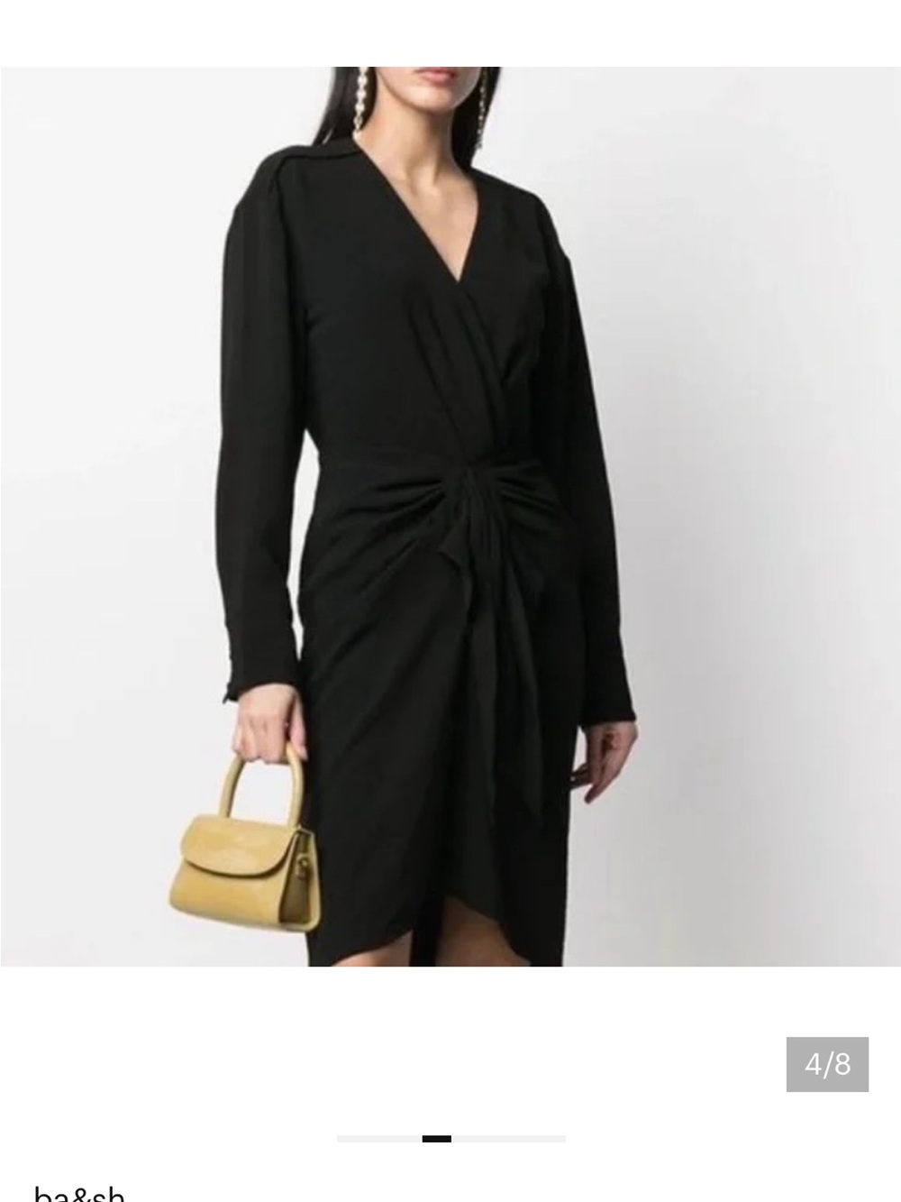 NWT Ba&sh black size 3 crêpe dress